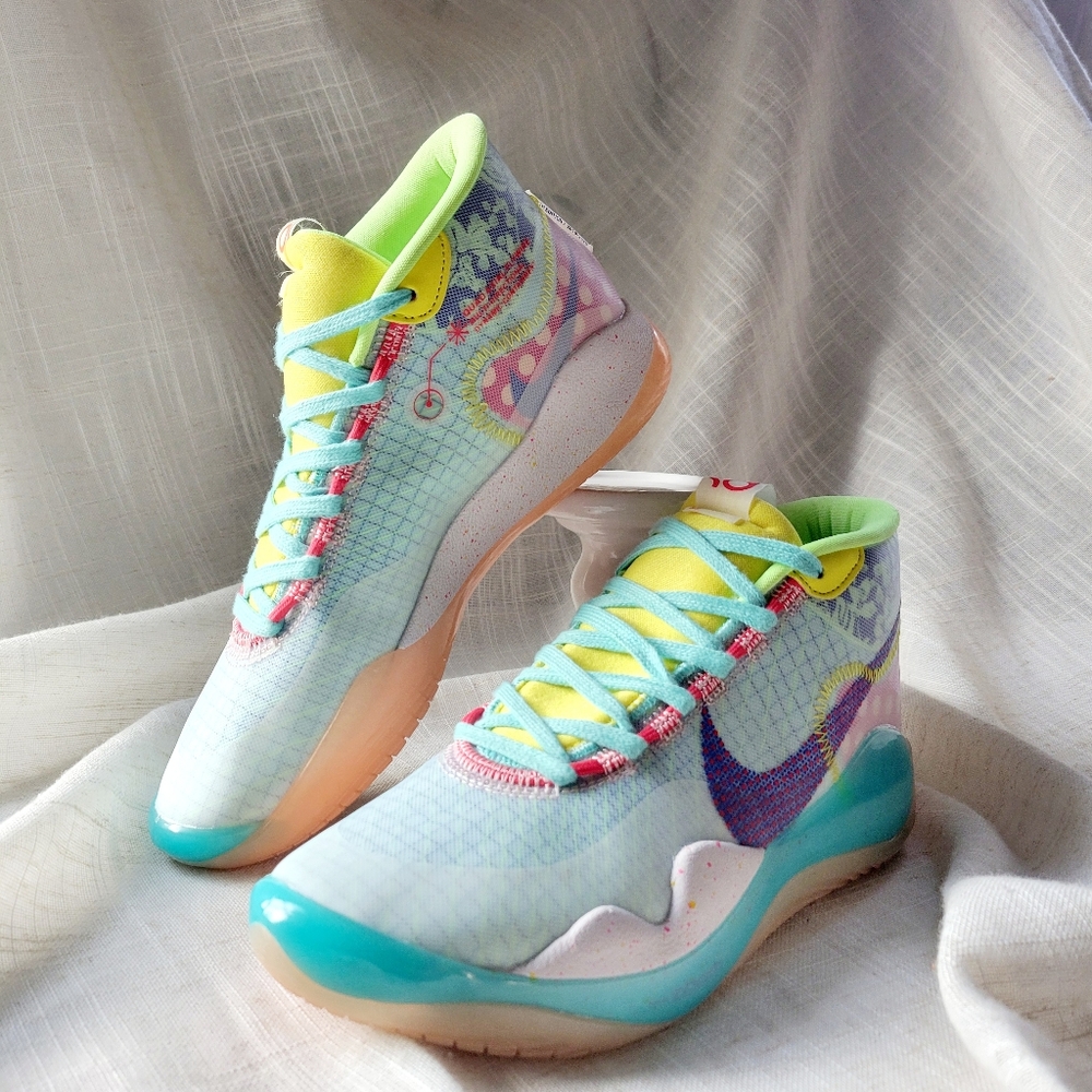 Nike KD Shoe Kevin Eayne Durant 12th Edition NRG EYBL Peach Jam Sneaker Size 7
